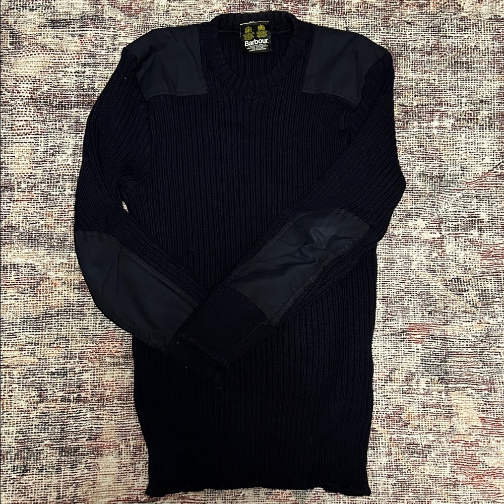 Barbour Men's Navy Knit Crewneck Sweater